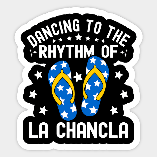 Dancing to the Rhythm of La Chancla Puerto Rican Roots Sticker by Alex21